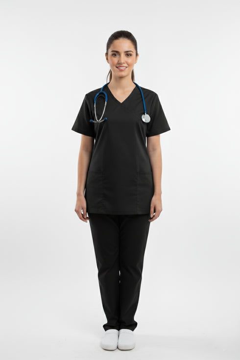 Women's 2-Pocket Mock Wrap Scrub